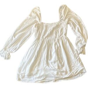 Girl and the sun White Long Sleeve Dress